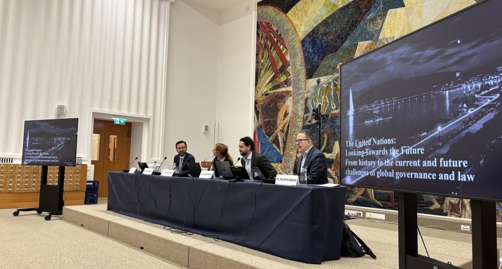 Panelists present and answer questions at the META-UN Launch conference.