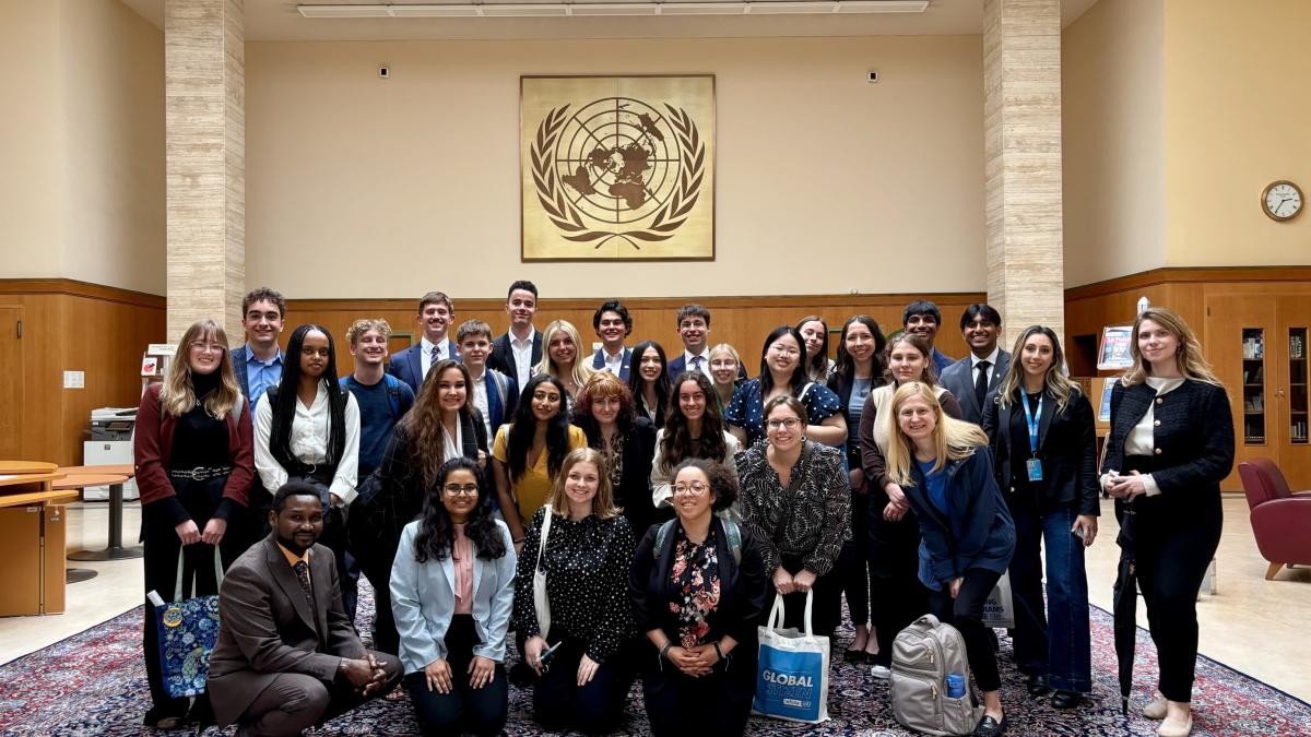 Students from Ohio State University visit the UN Library & Archives Geneva.