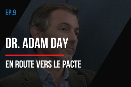 Une photo montrant Adam Day, chef du bureau de Genève de United Nations University Centre for Policy Research ainsi que le titre de cet épisode