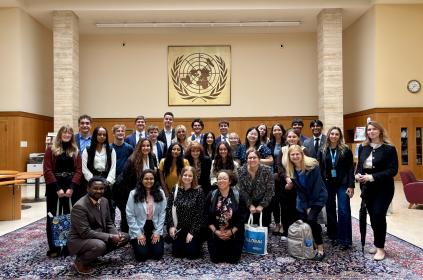 Students from Ohio State University visit the UN Library & Archives Geneva.